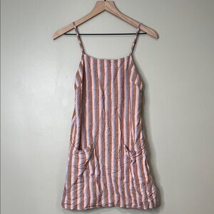 Billabong Striped Sleeveless Dress Women Medium